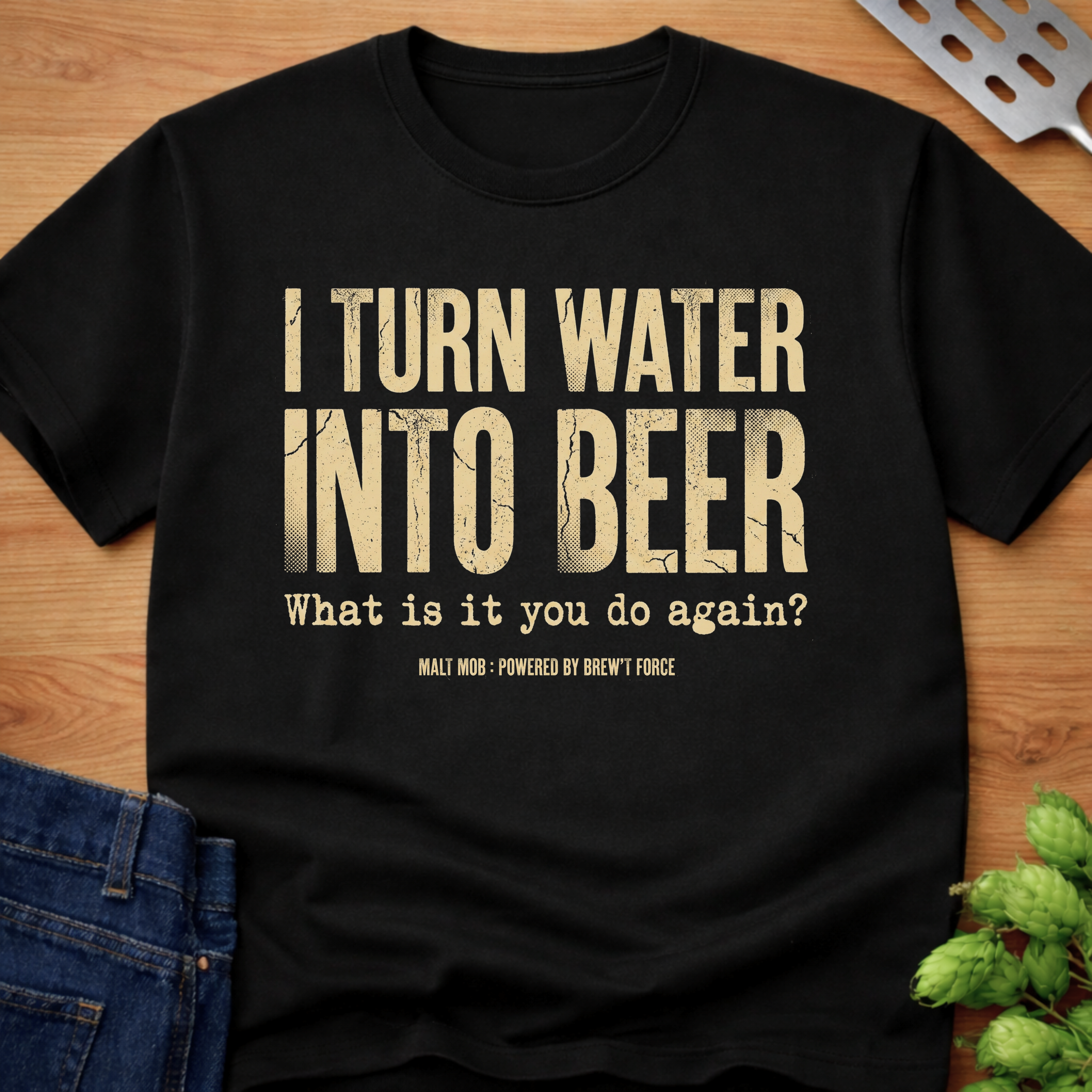 I Turn Water Into Beer (Industrial) T-Shirt