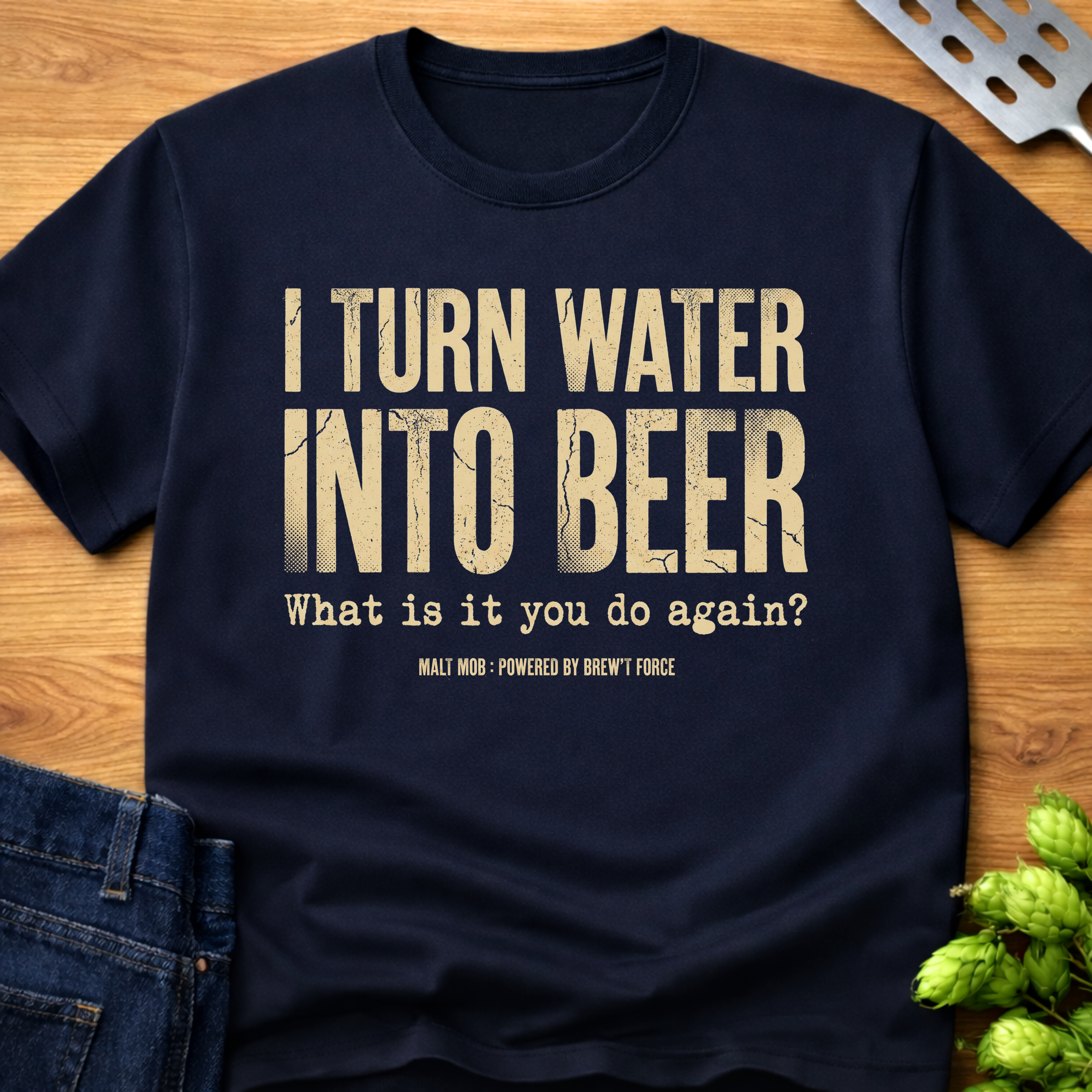 I Turn Water Into Beer (Industrial) T-Shirt