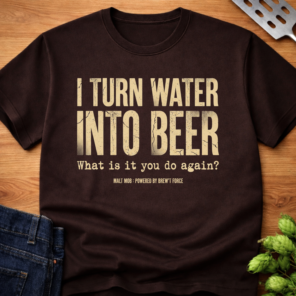 I Turn Water Into Beer (Industrial) T-Shirt