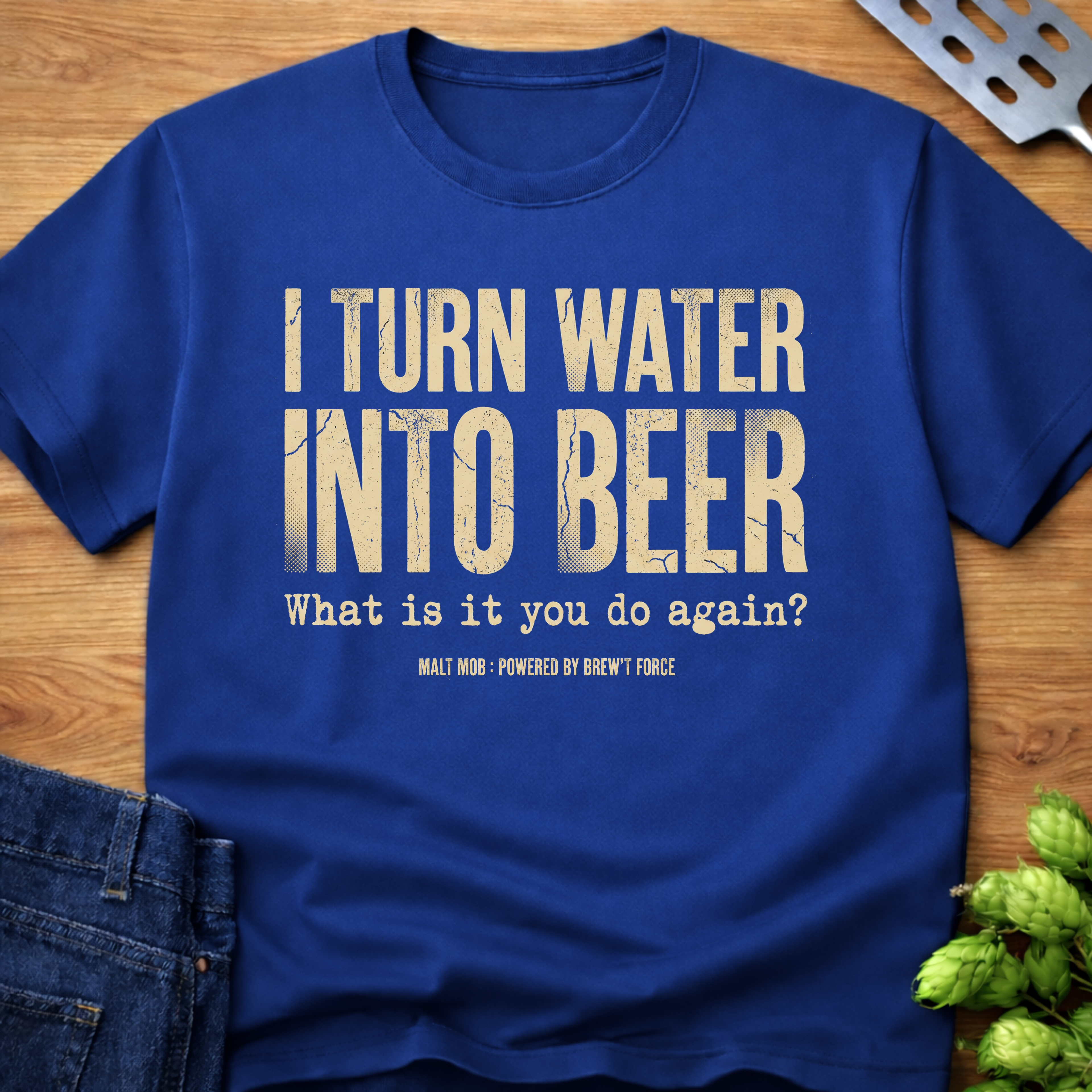 I Turn Water Into Beer (Industrial) T-Shirt