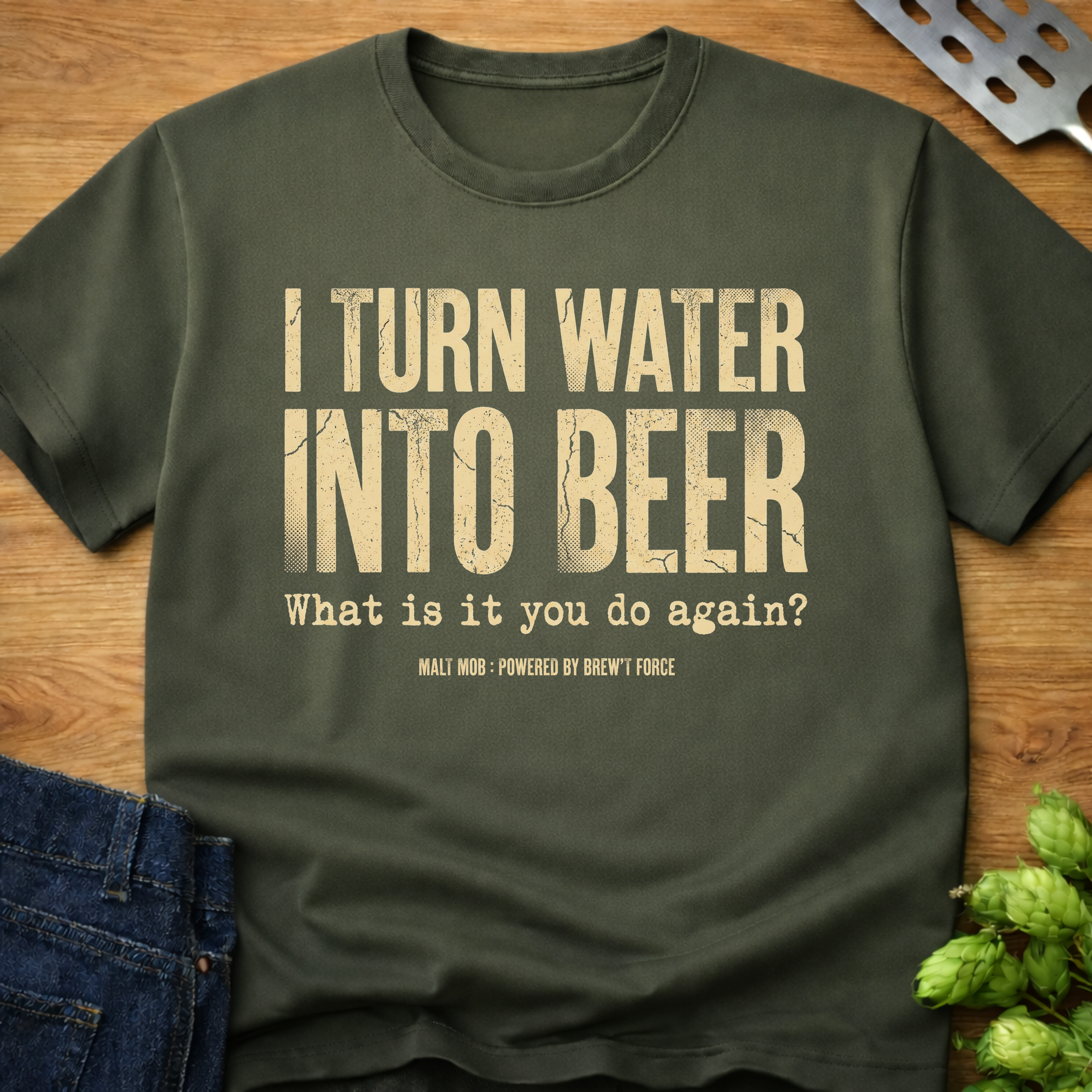 I Turn Water Into Beer (Industrial) T-Shirt