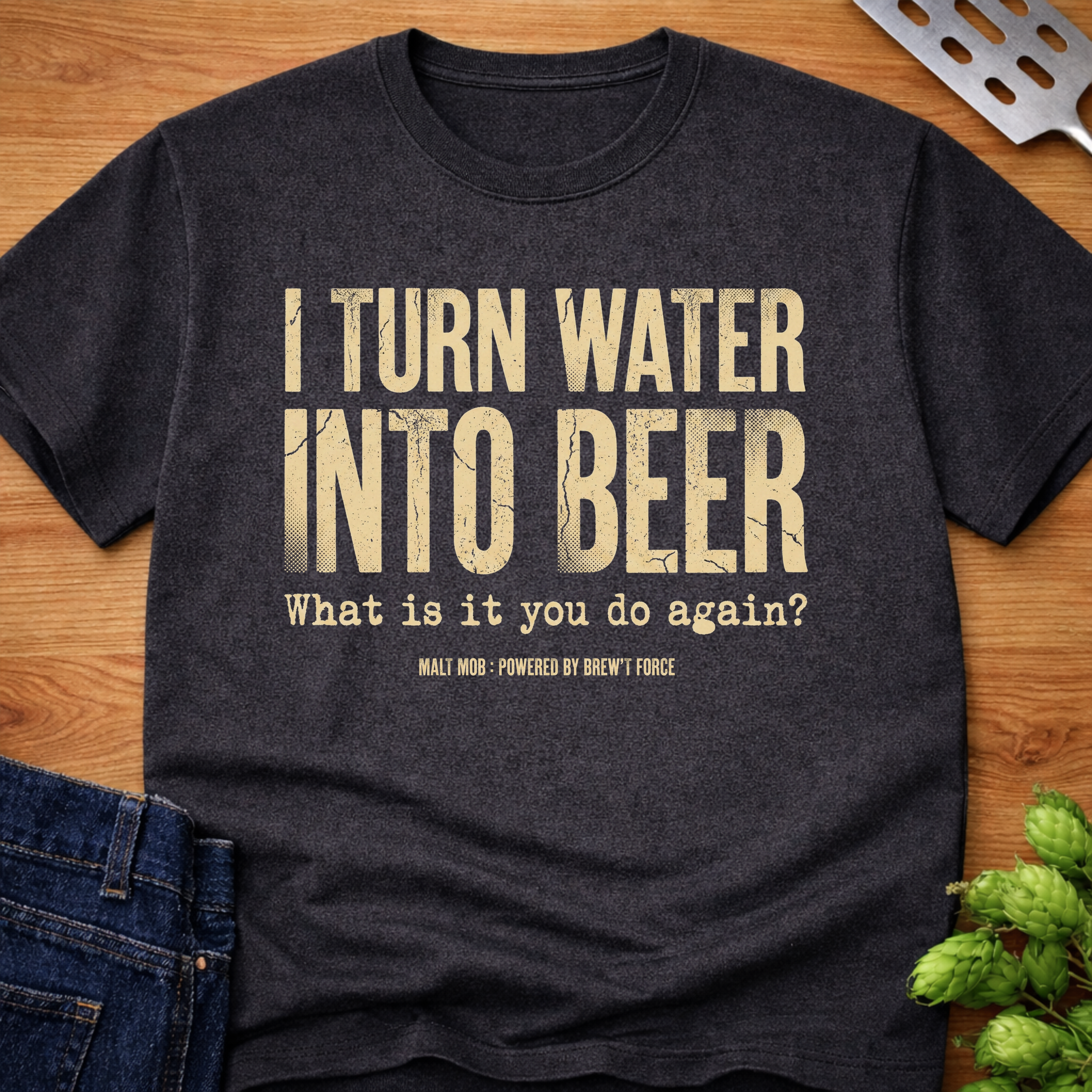 I Turn Water Into Beer (Industrial) T-Shirt