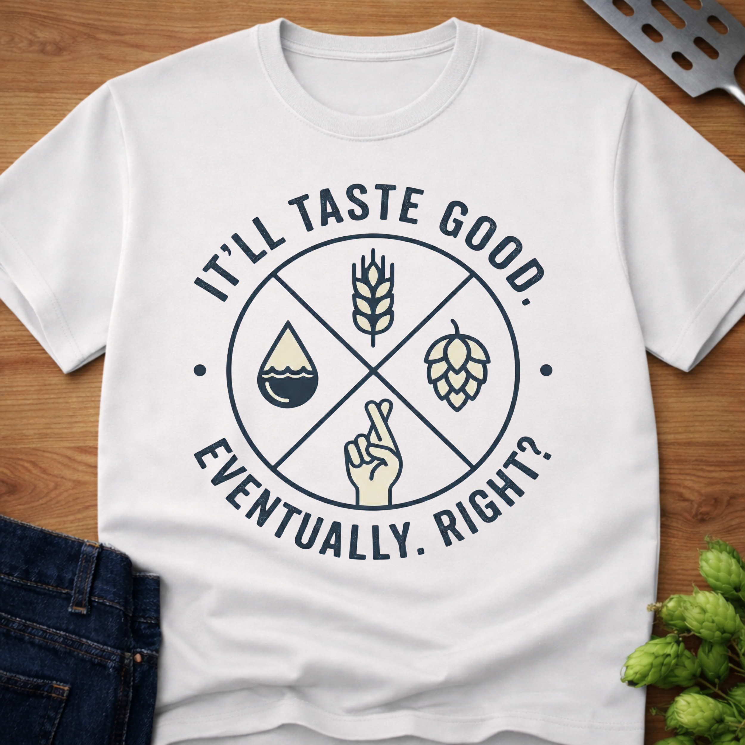 It'll Taste Good Eventually. Right? (Badge) T-Shirt