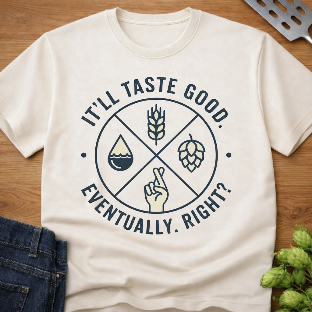 It'll Taste Good Eventually. Right? (Badge) T-Shirt