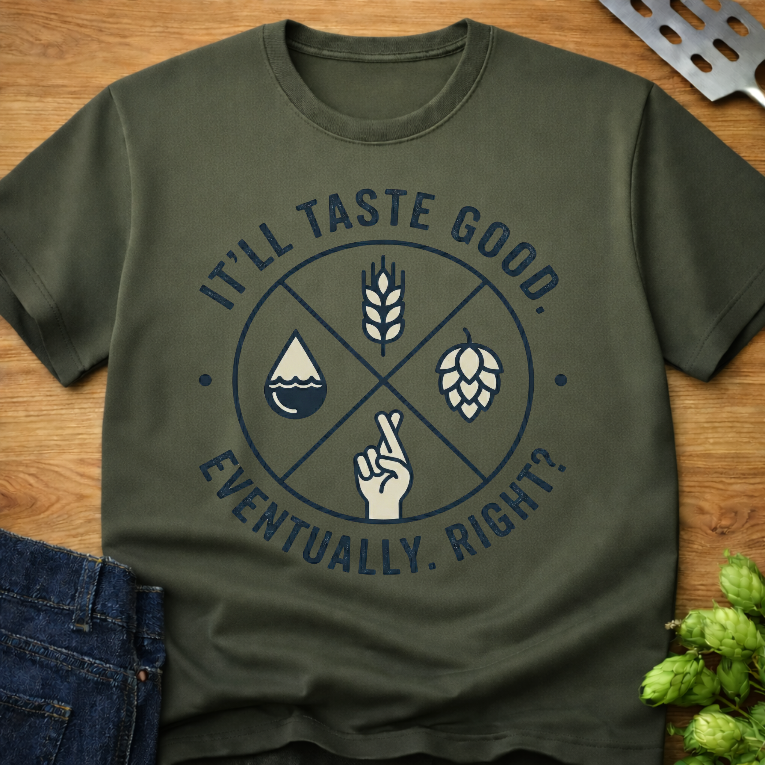 It'll Taste Good Eventually. Right? (Badge) T-Shirt