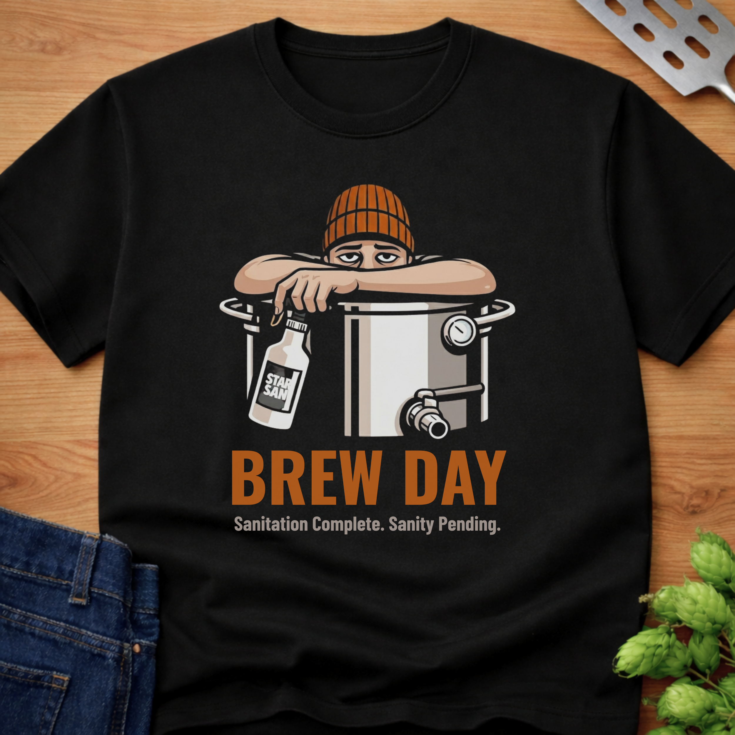 Brew Day: Sanitation Complete Sanity Pending T-Shirt