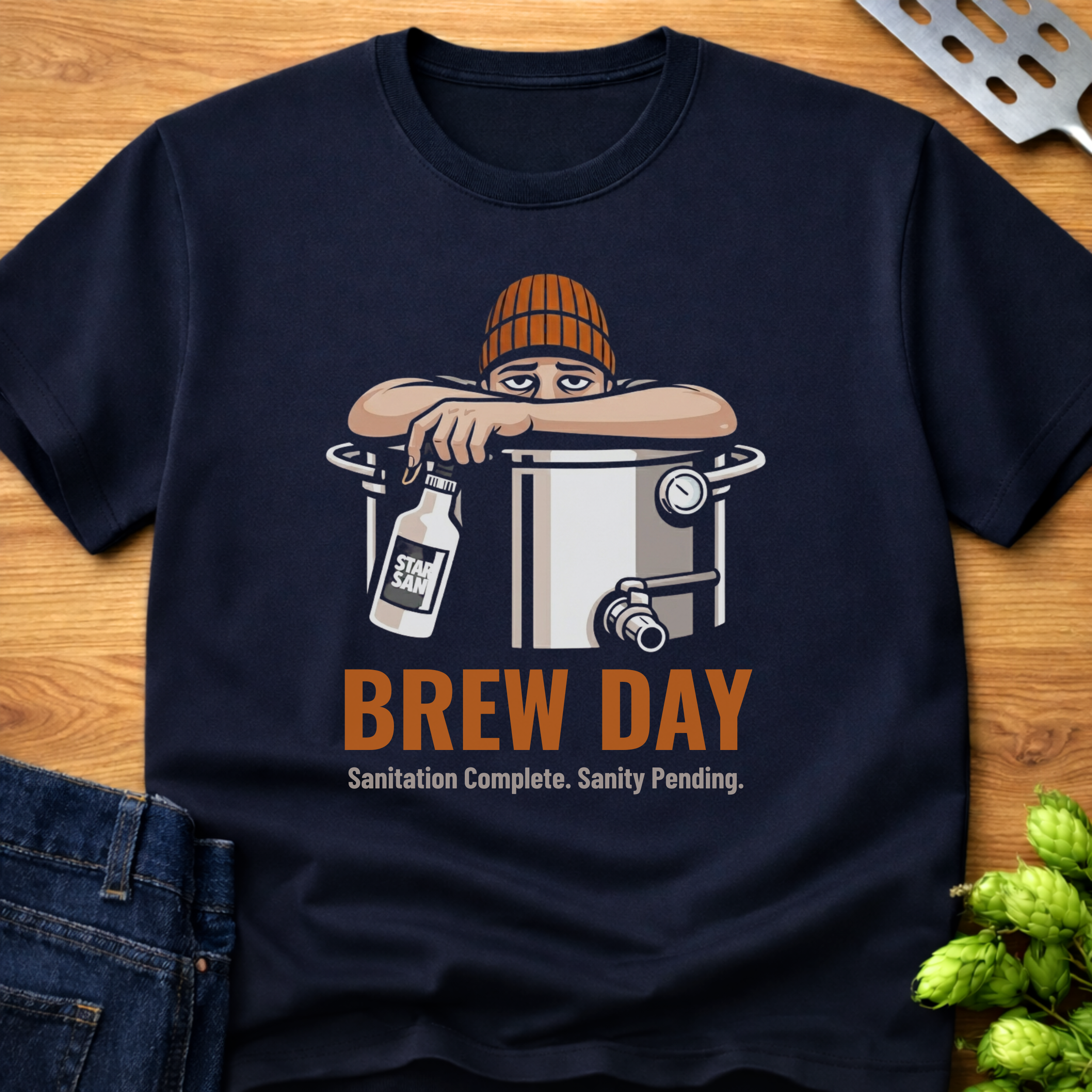 Brew Day: Sanitation Complete Sanity Pending T-Shirt