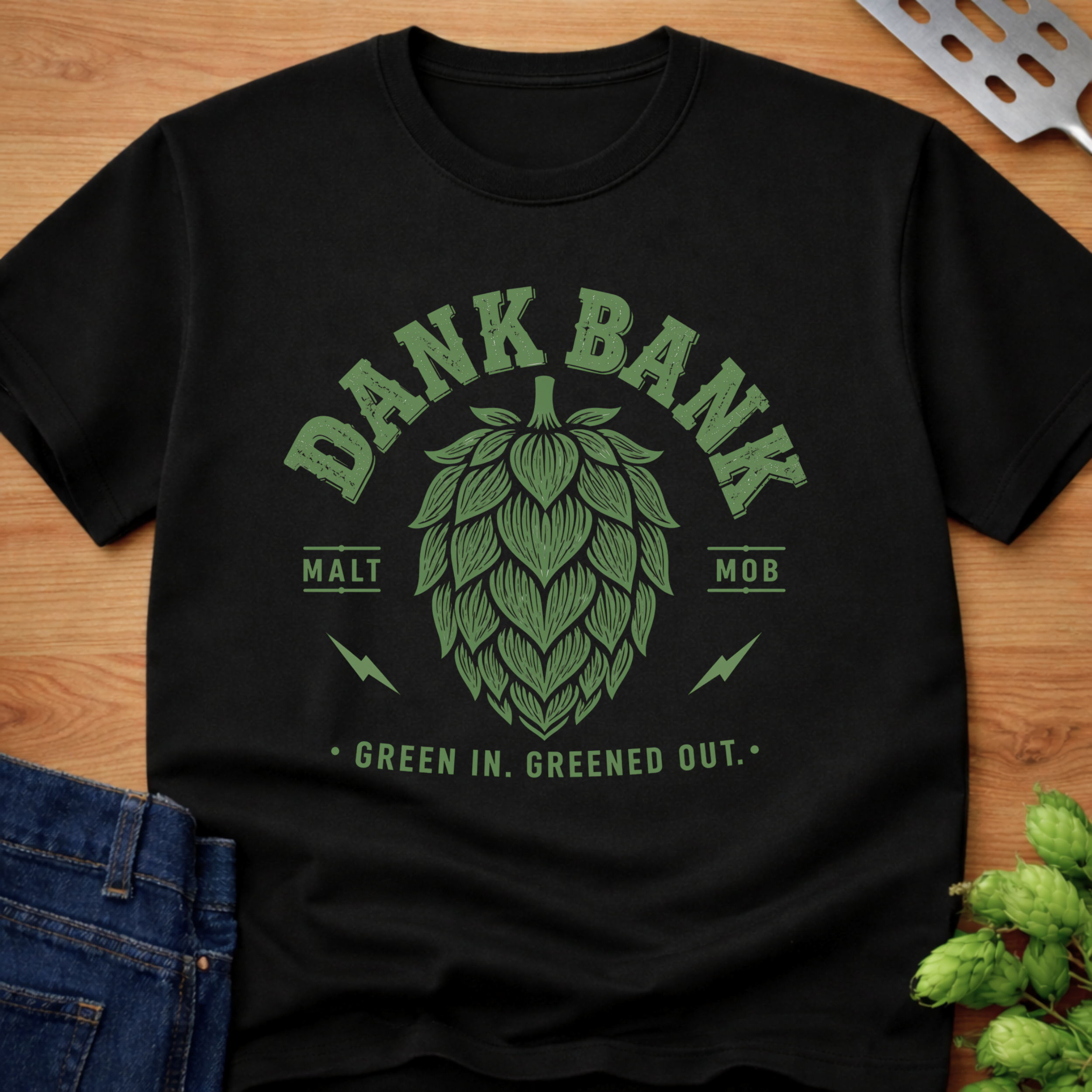 Dank Bank Green In Greened Out T-Shirt