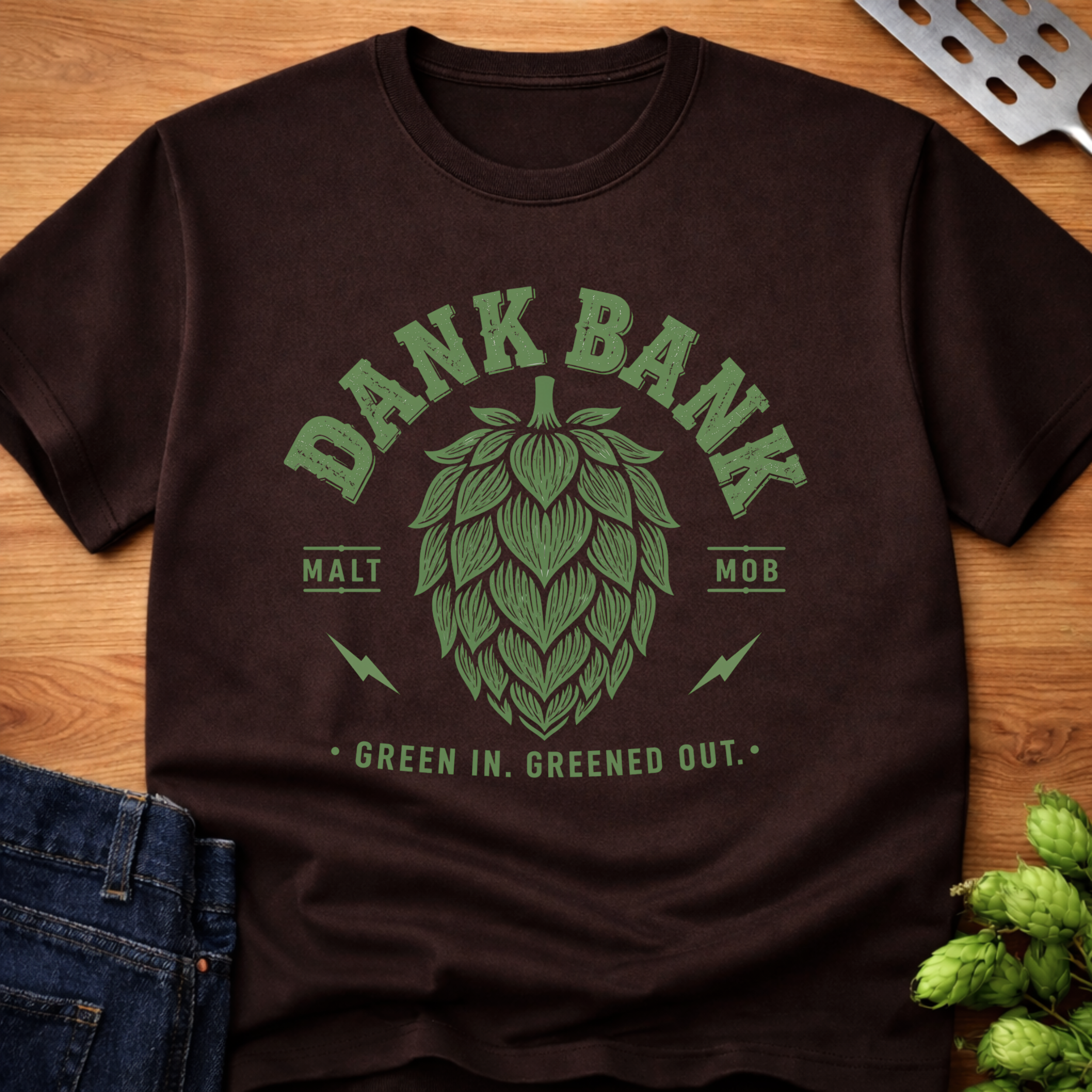 Dank Bank Green In Greened Out T-Shirt