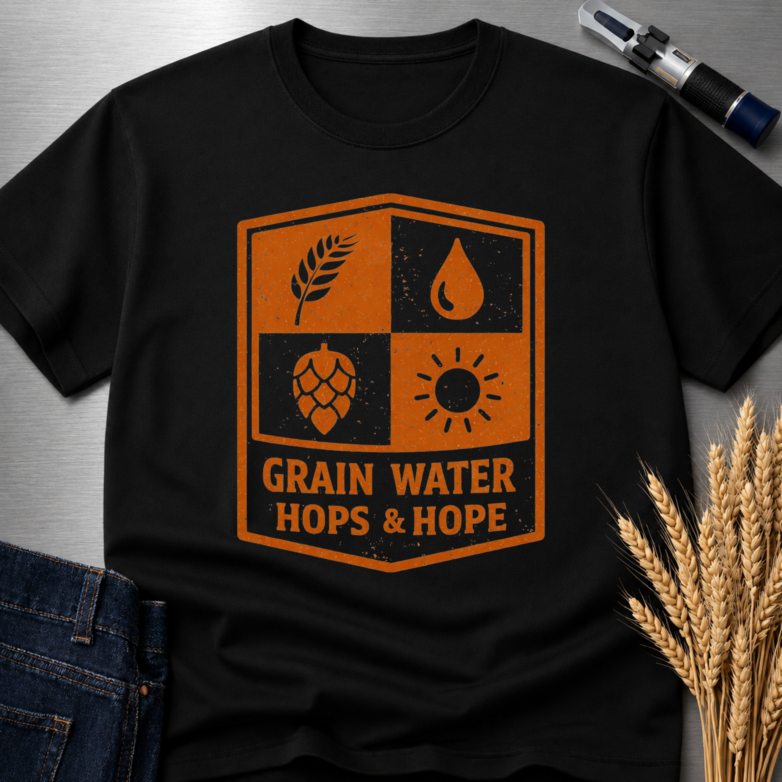 Grain Water Hops Hope : Tall T-Shirt