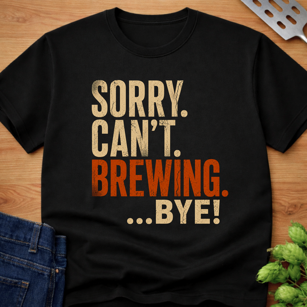 Sorry. Can't. Brewing. Bye! T-Shirt