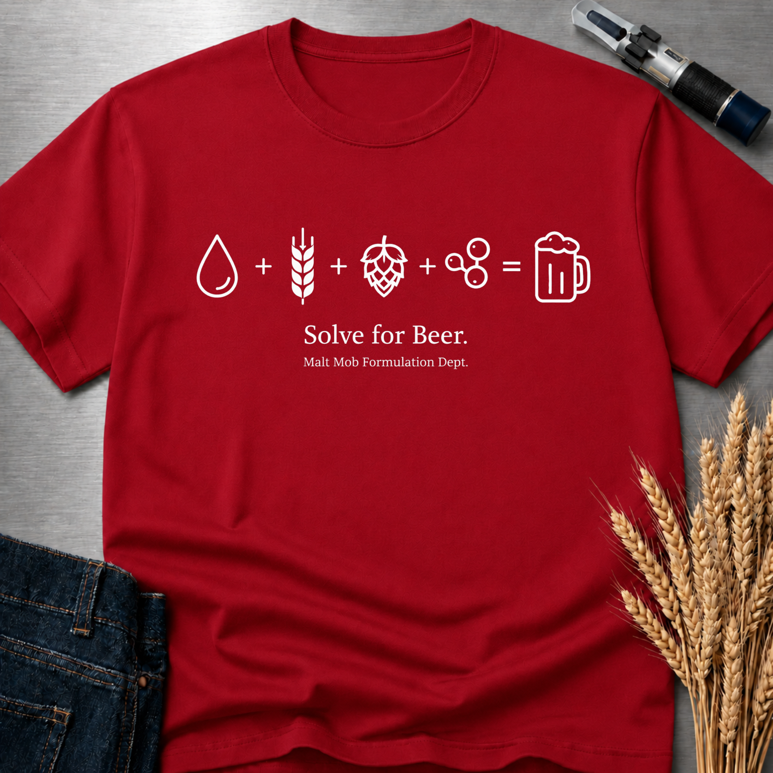 Solve For Beer : Tall T-Shirt
