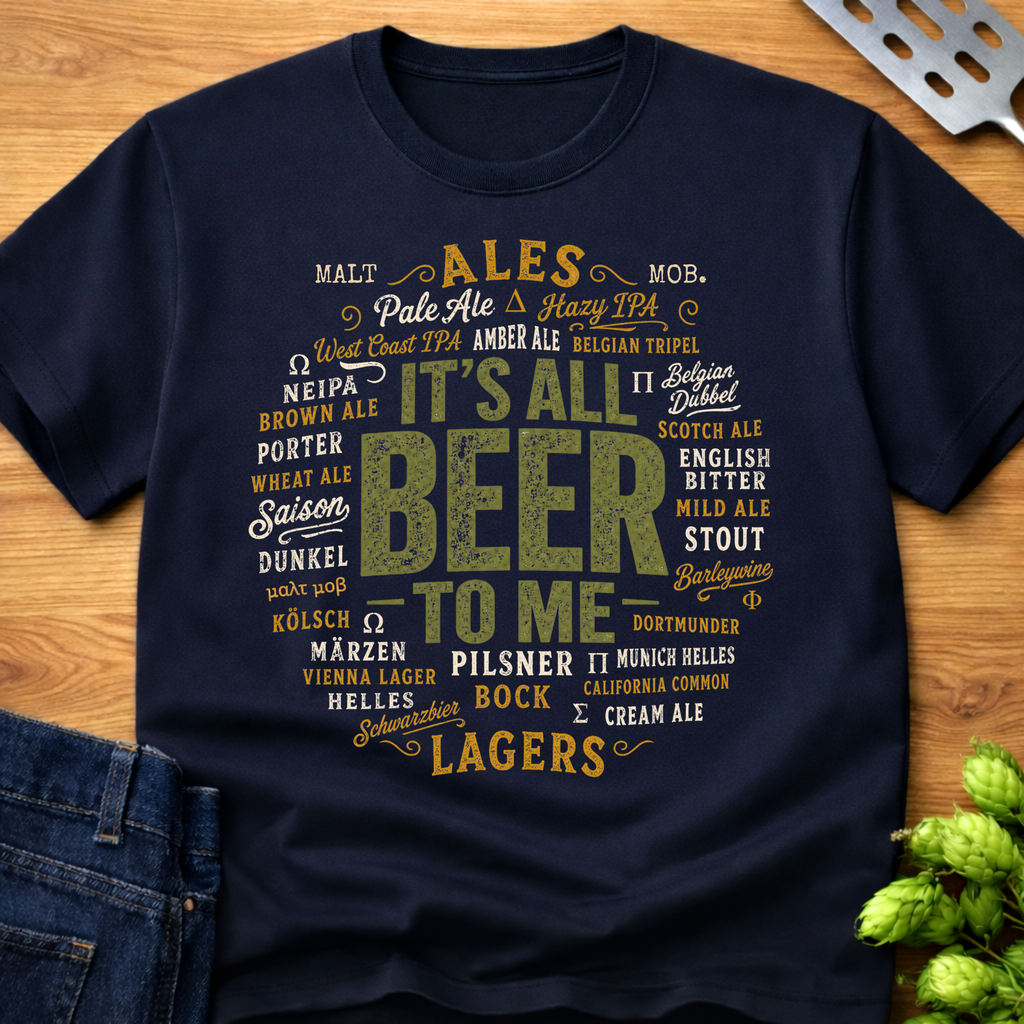 It's All Beer To Me (Tap List) T-Shirt