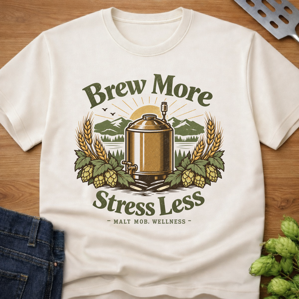 Brew More Stress Less T-Shirt