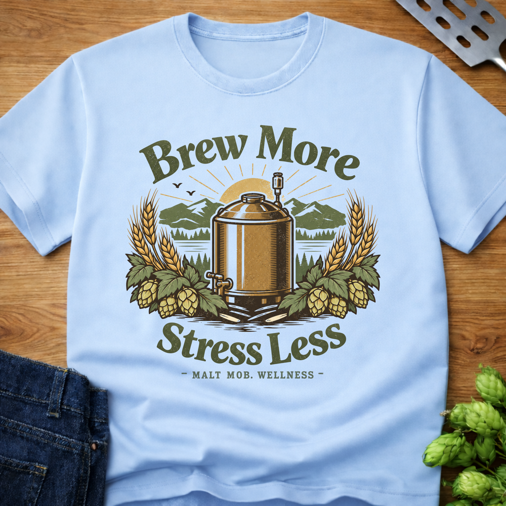 Brew More Stress Less T-Shirt