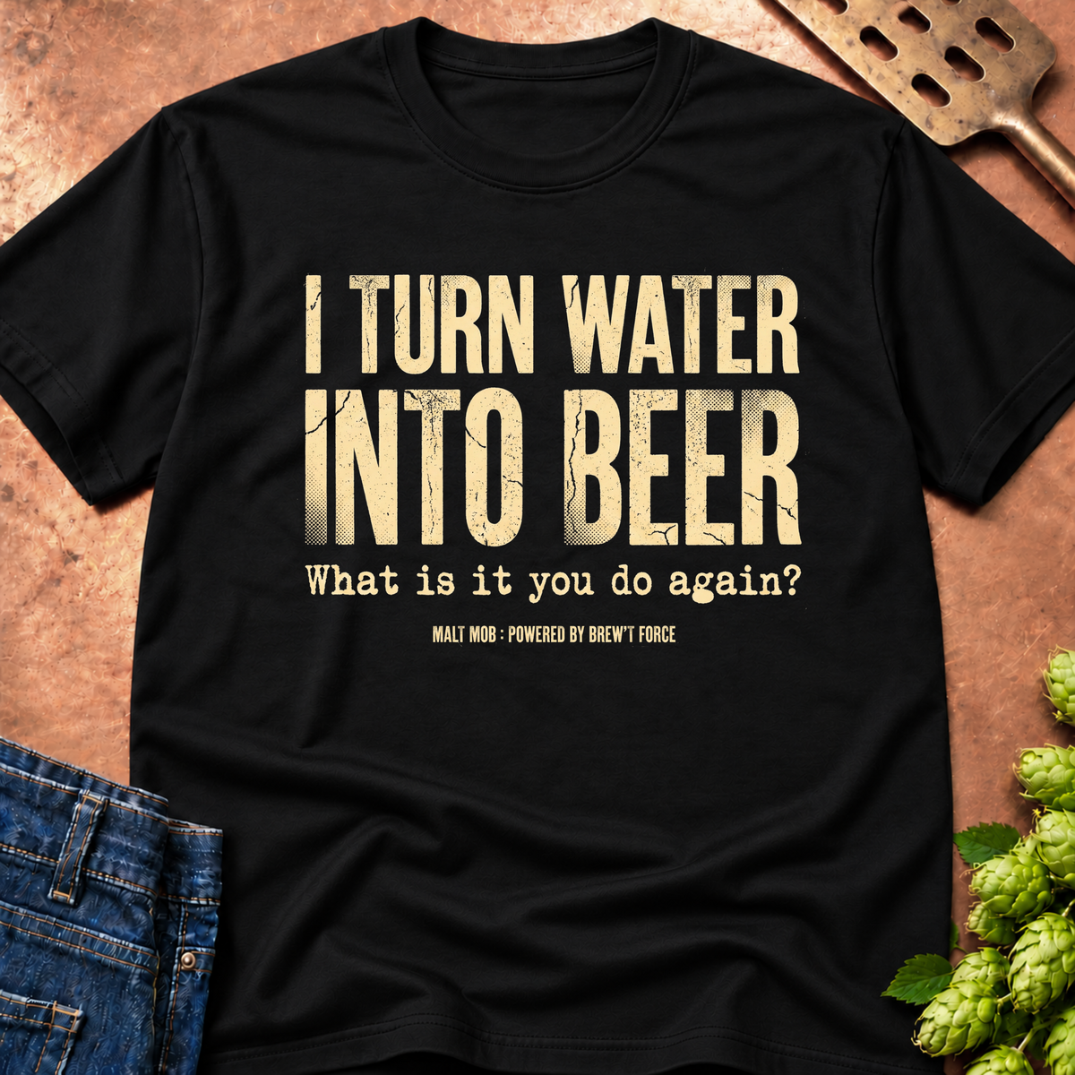 I Turn Water Into Beer (Industrial) T-Shirt