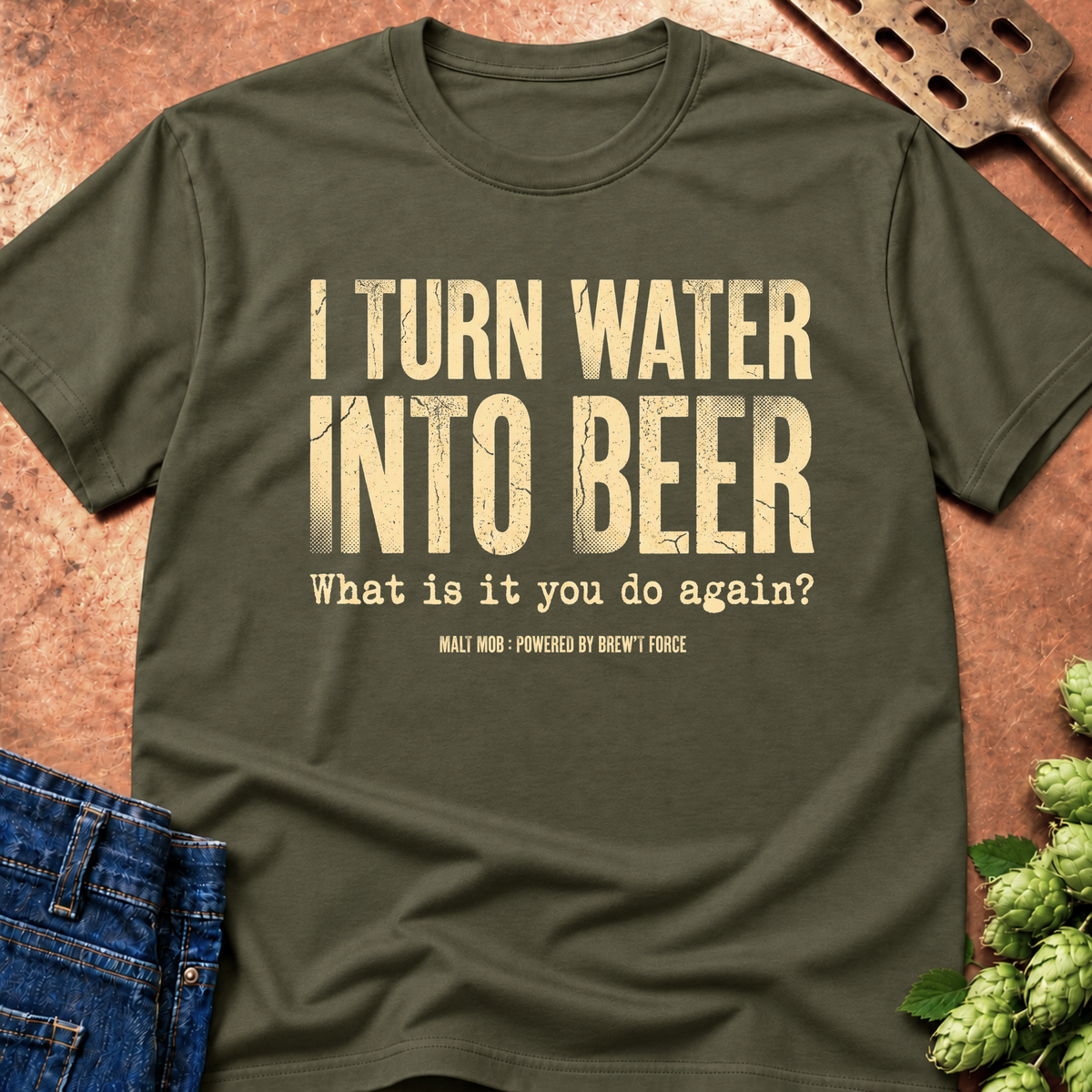 I Turn Water Into Beer (Industrial) T-Shirt