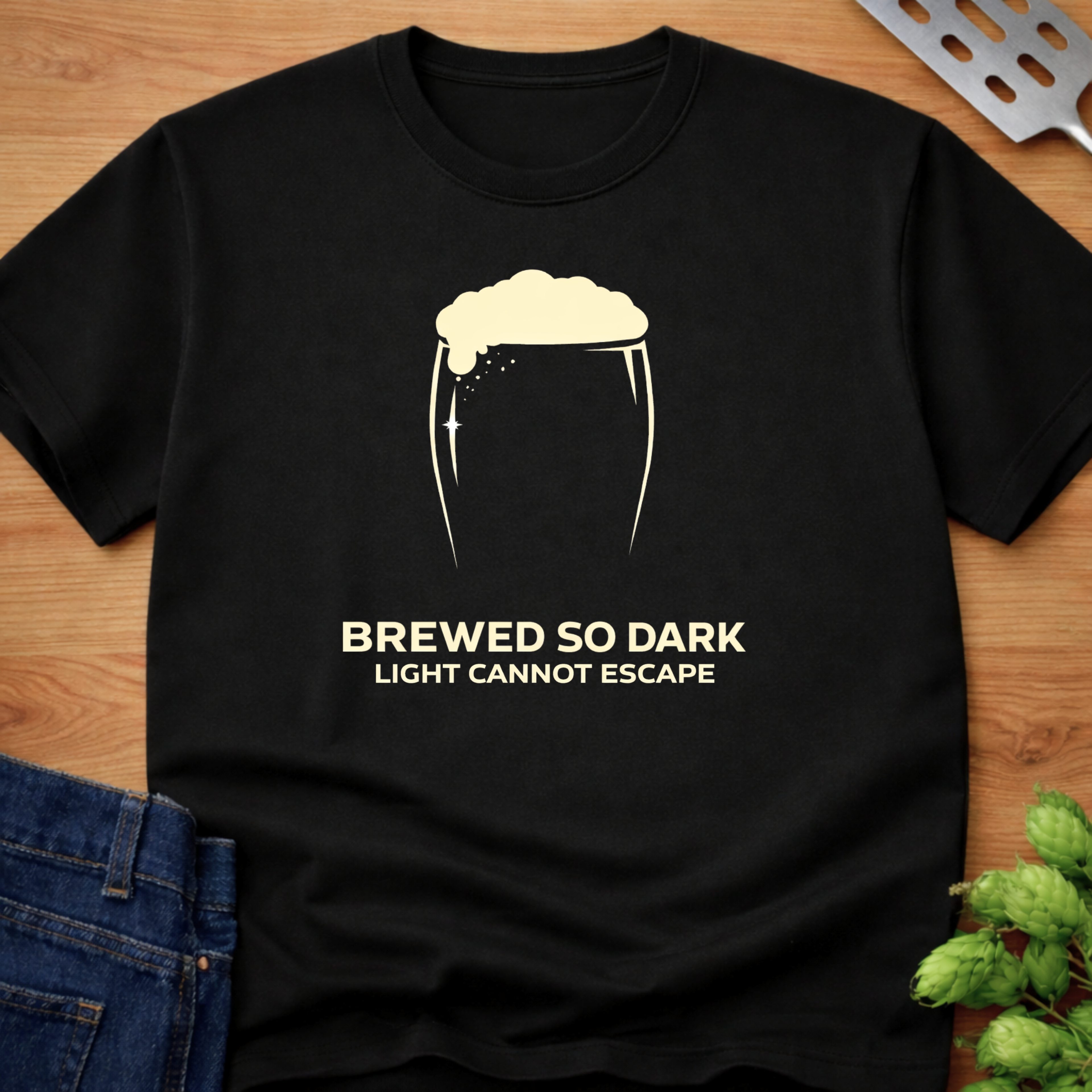 Brewed So Dark Light Cannot Escape T-Shirt