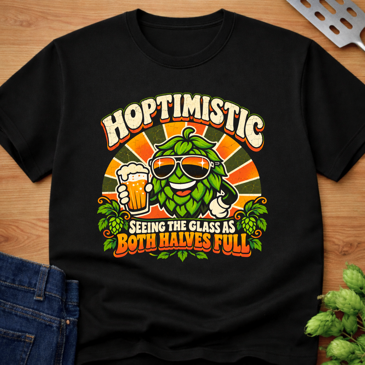 Hoptimistic - Glass Both Halves Full T-Shirt