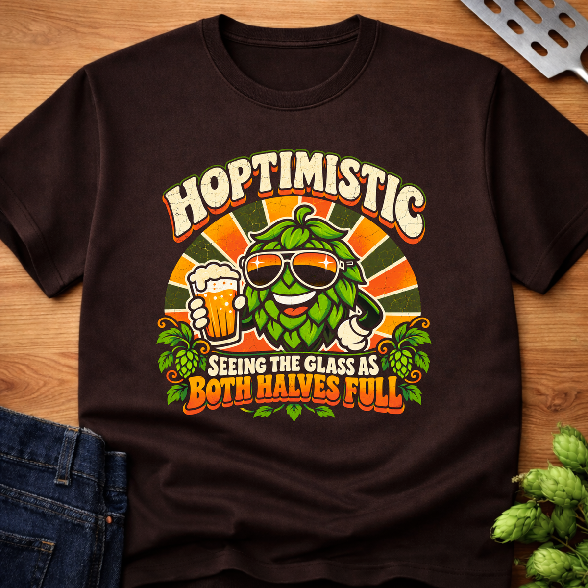 Hoptimistic - Glass Both Halves Full T-Shirt