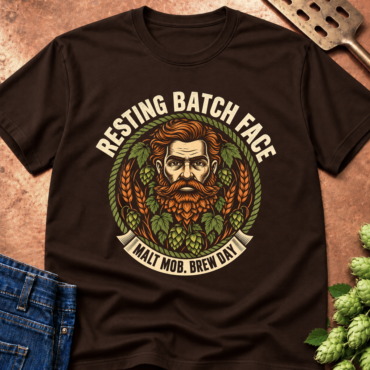 Resting Batch Face (Brew Beard) T-Shirt