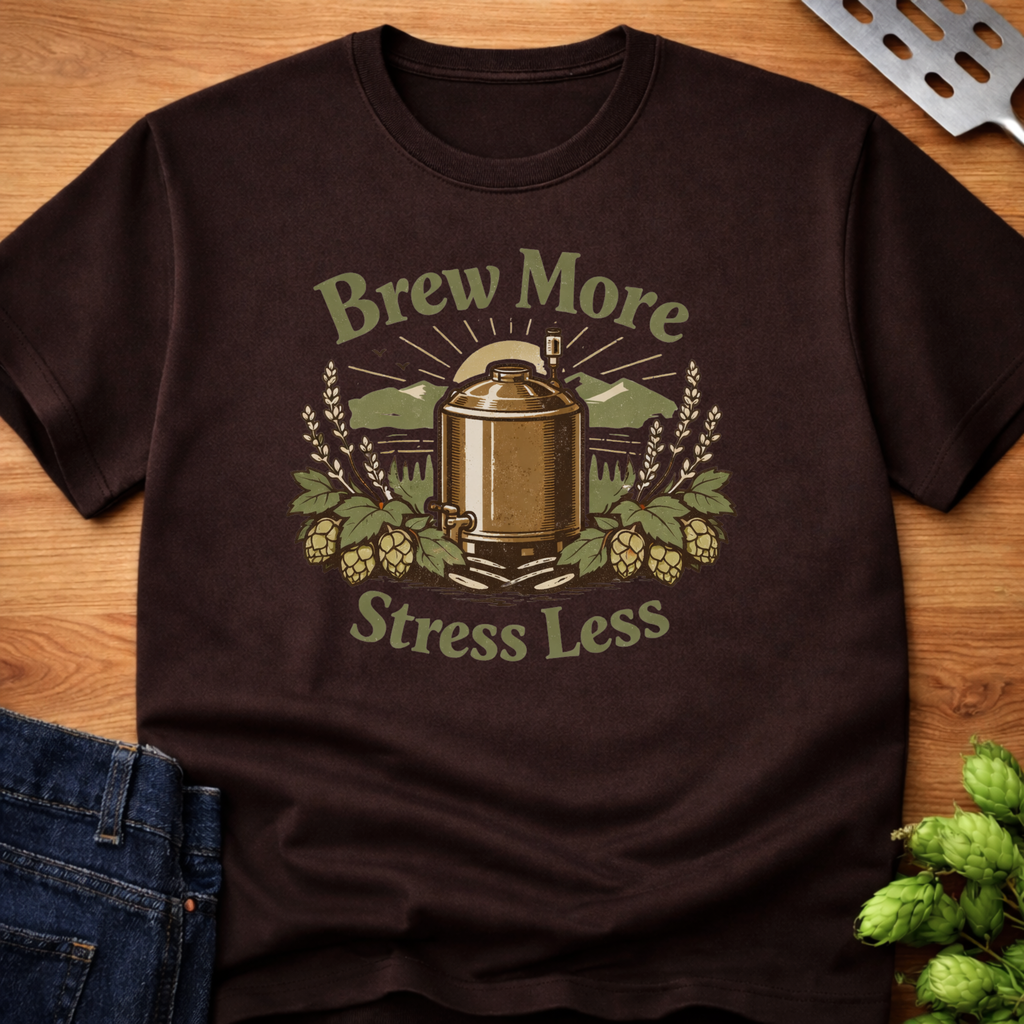 Brew More Stress Less T-Shirt
