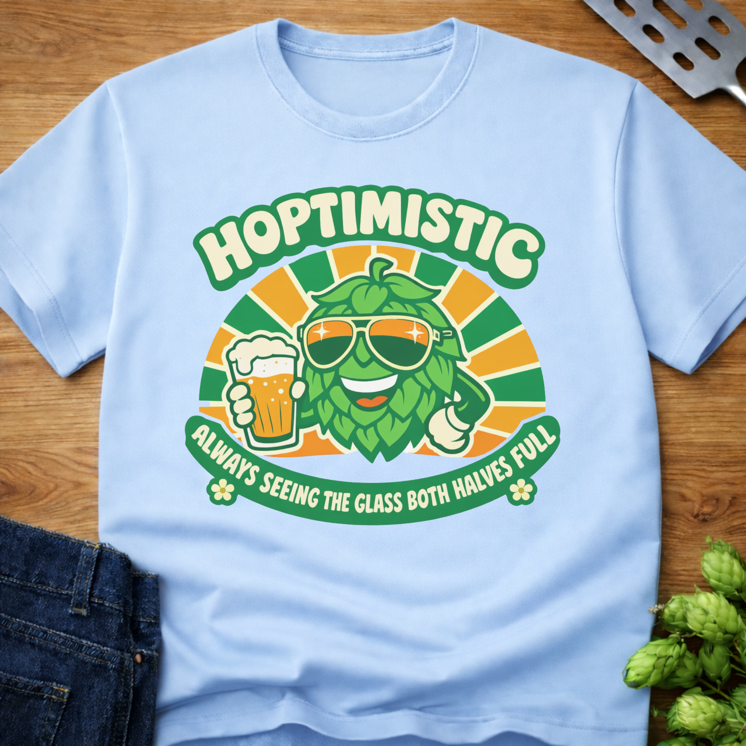 Hoptimistic - Glass Both Halves Full T-Shirt