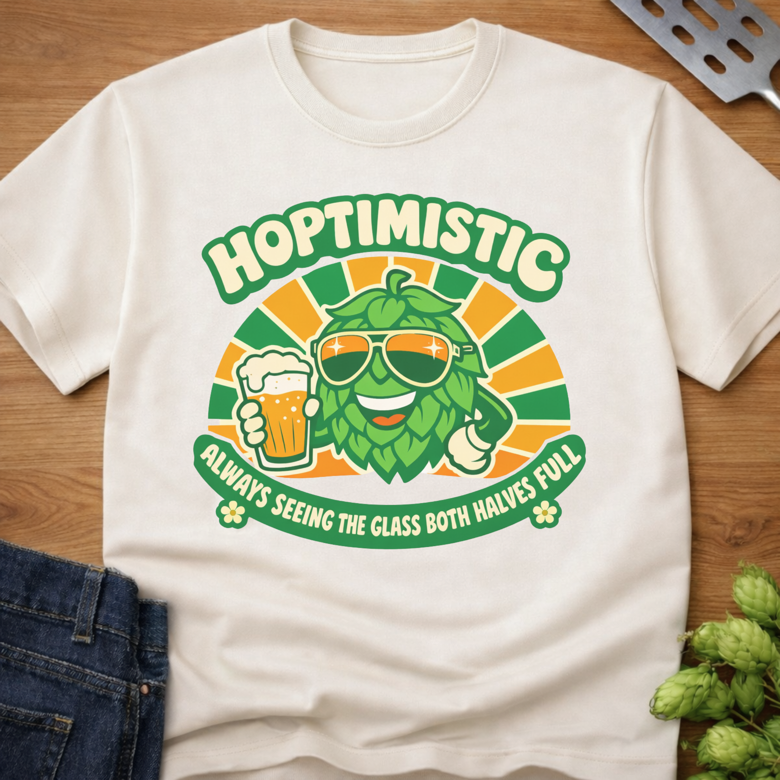 Hoptimistic - Glass Both Halves Full T-Shirt
