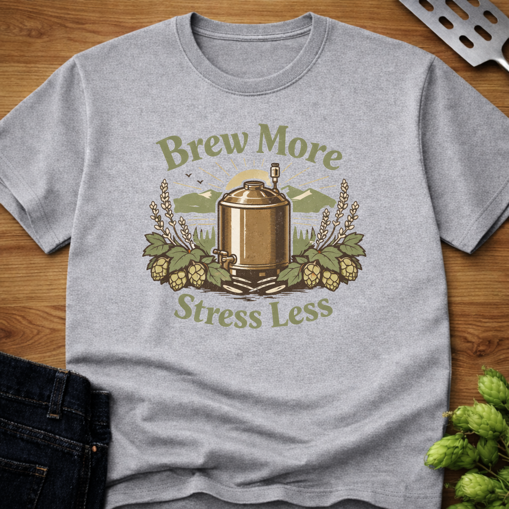 Brew More Stress Less T-Shirt