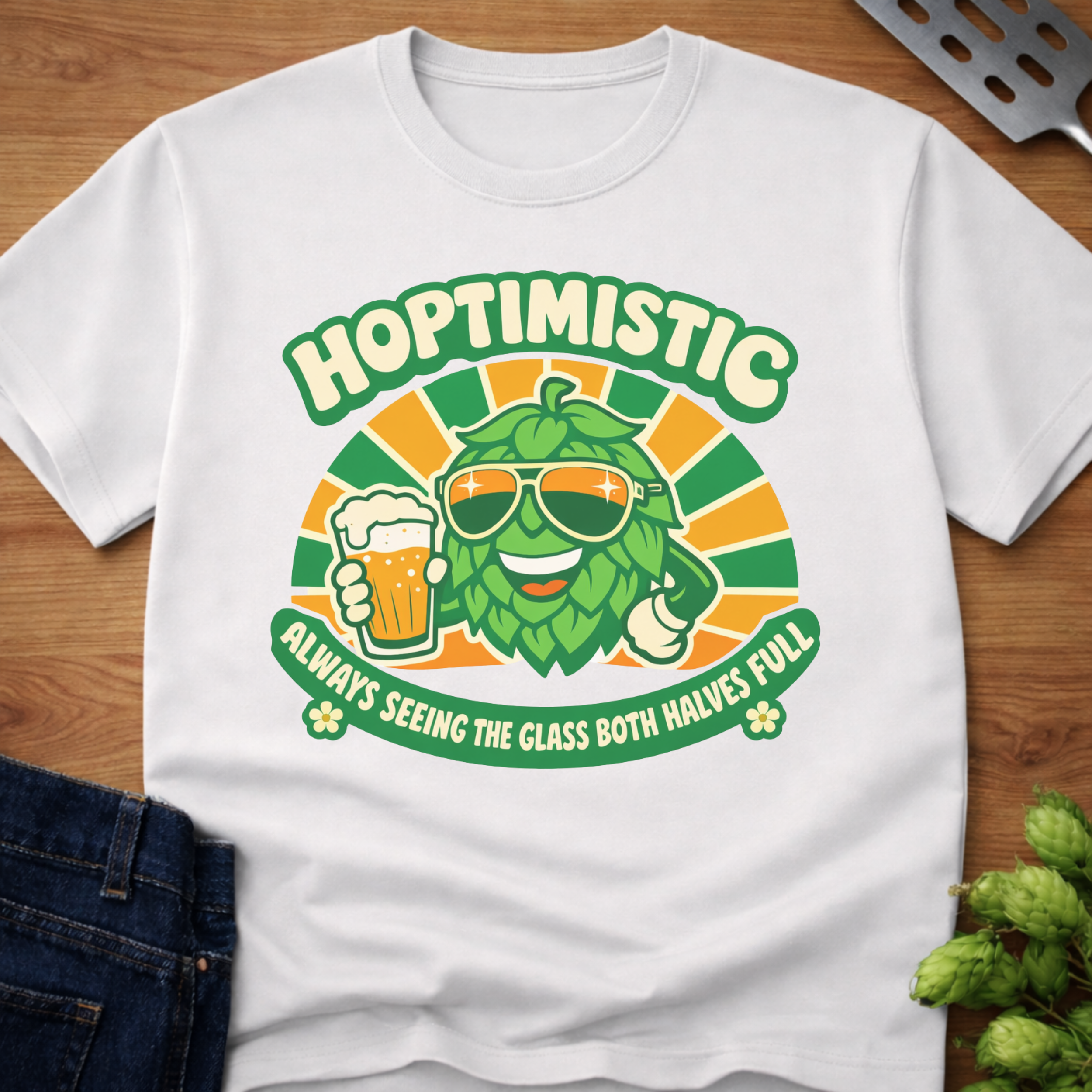 Hoptimistic - Glass Both Halves Full T-Shirt