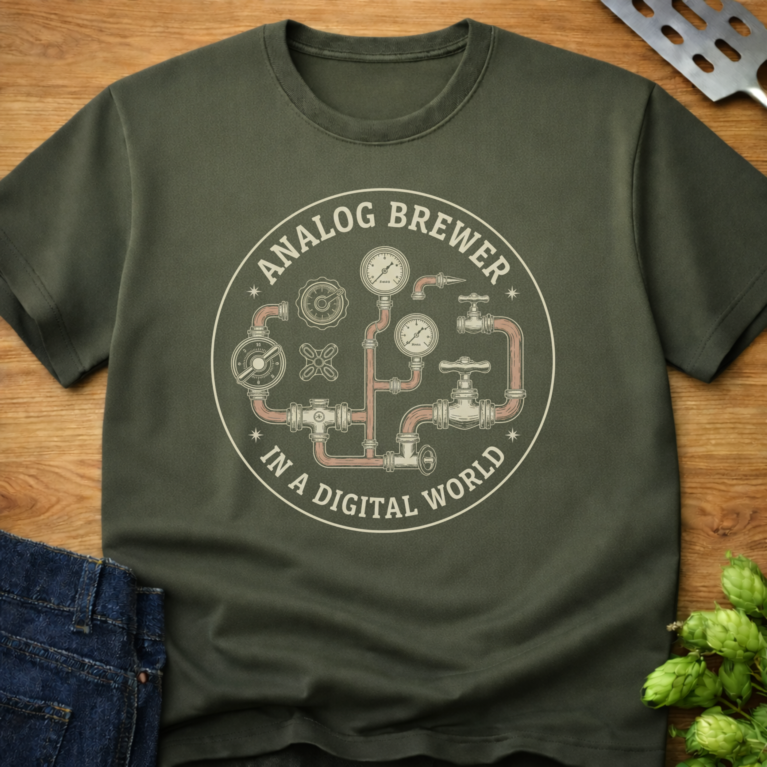 Analog Brewer In A Digital World T-Shirt