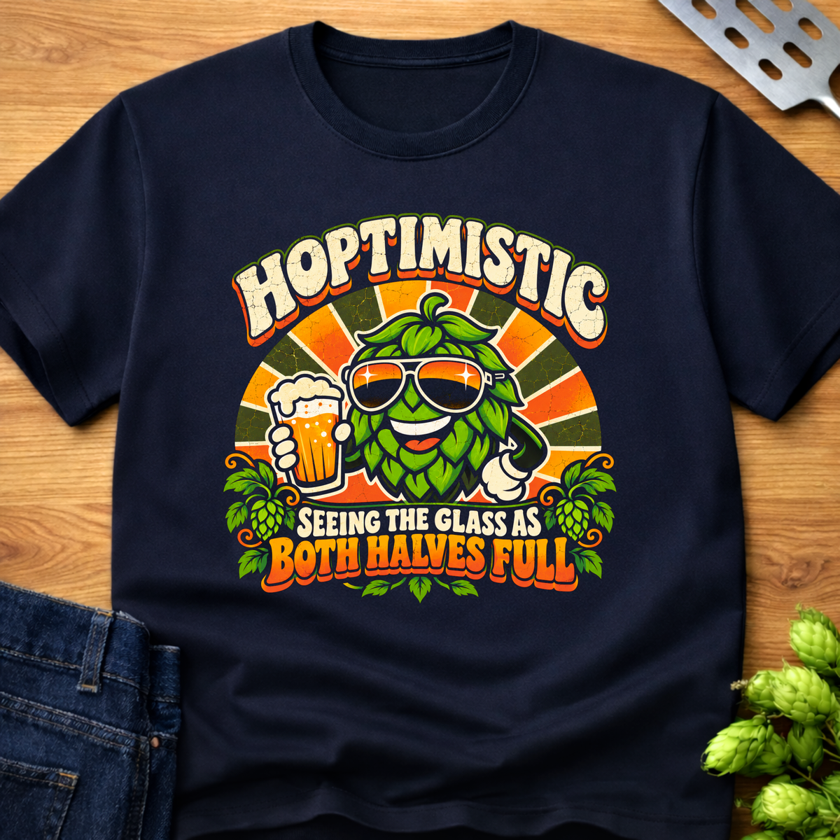 Hoptimistic - Glass Both Halves Full T-Shirt