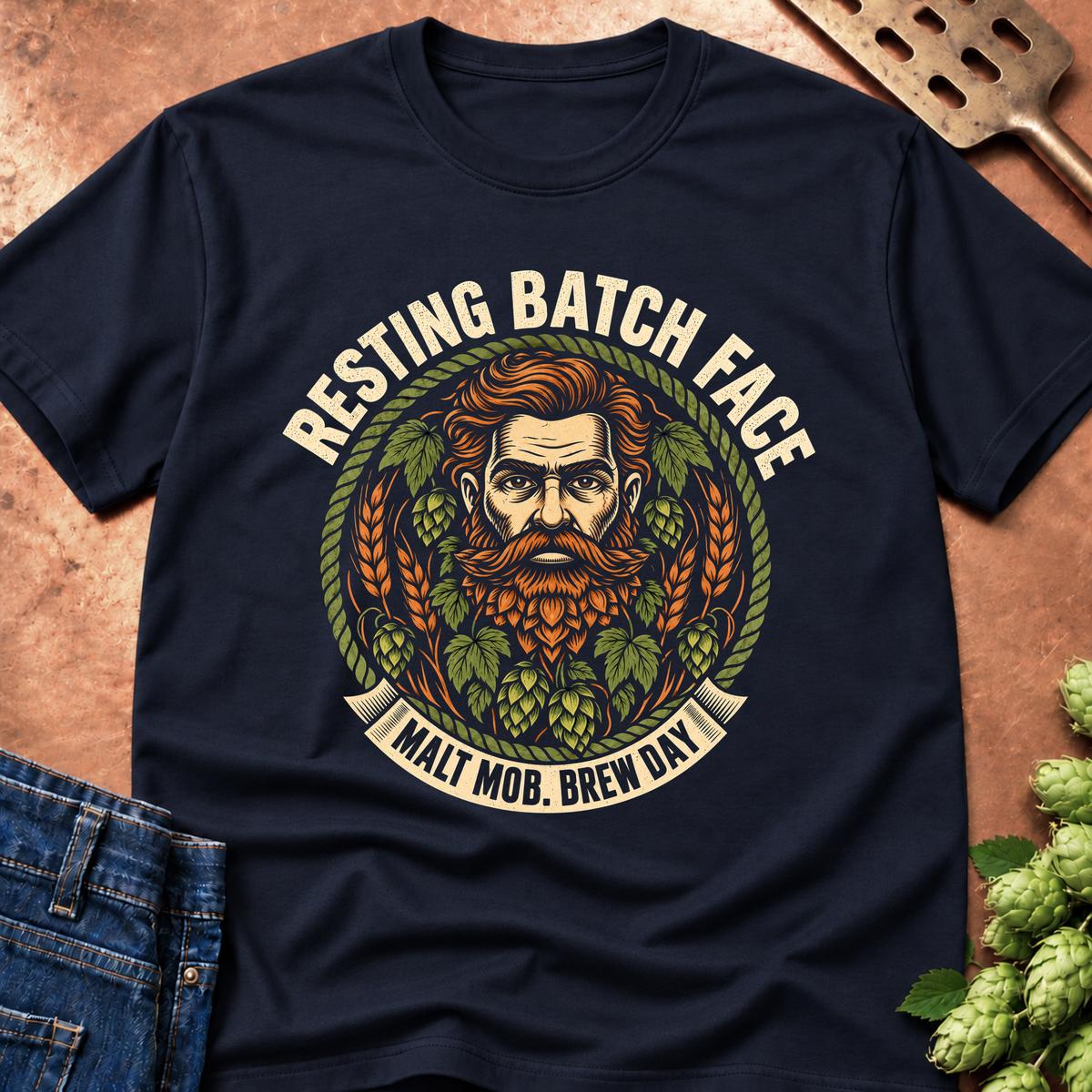 Resting Batch Face (Brew Beard) T-Shirt