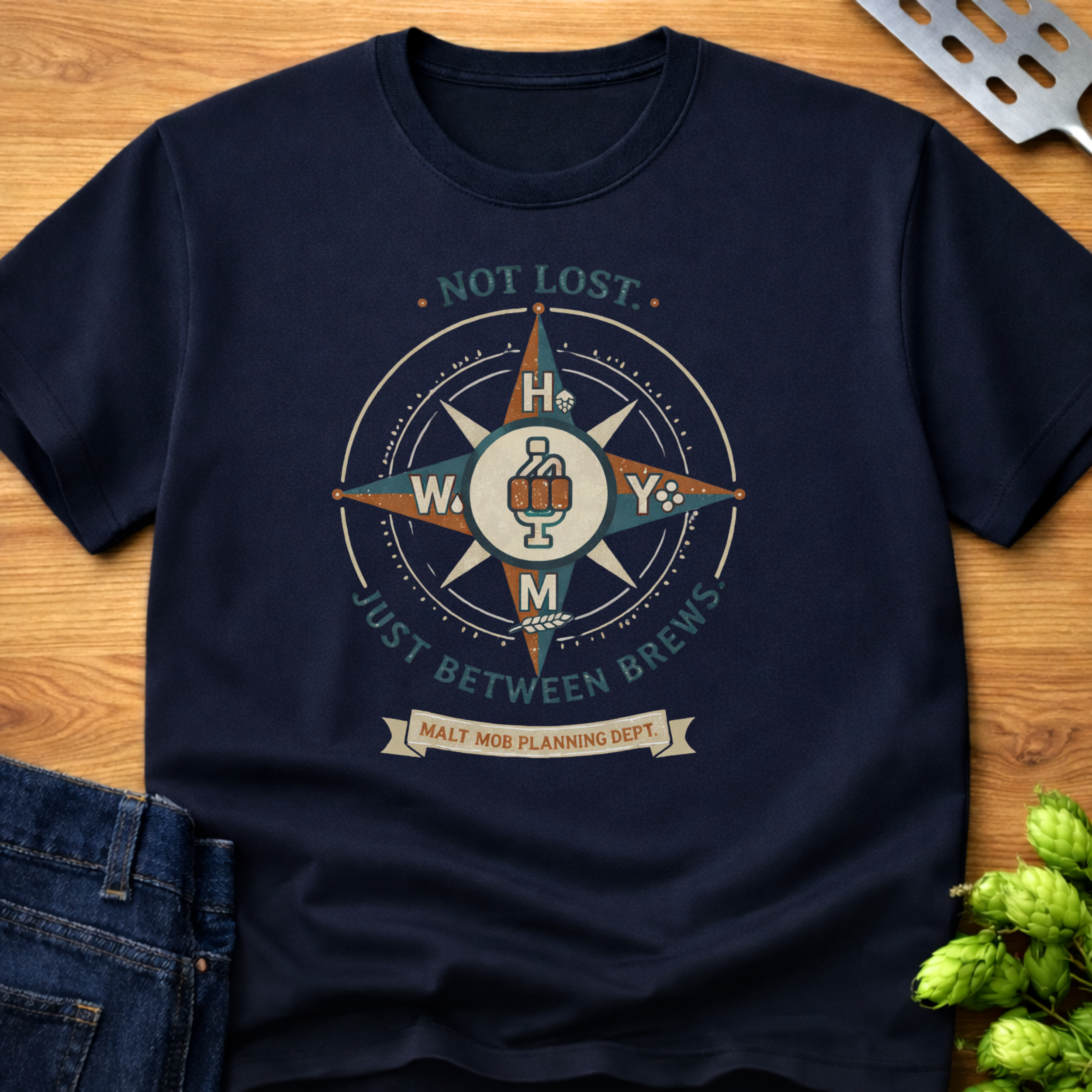 Not Lost Just Between Brews T-Shirt